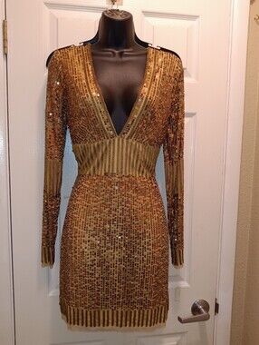 gold plunge sequin long sleeve bodycon dress for Sale up to 90% Off: Poshmark gold cocktail dress